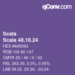カラーコード: Scala - Scala 48.18.24 | qconv.com