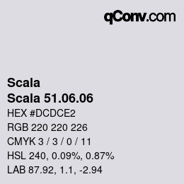 颜色代码: Scala - Scala 51.06.06 | qconv.com