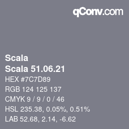 颜色代码: Scala - Scala 51.06.21 | qconv.com