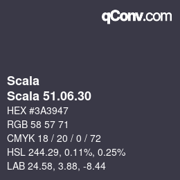 颜色代码: Scala - Scala 51.06.30 | qconv.com