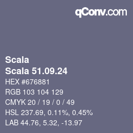 カラーコード: Scala - Scala 51.09.24 | qconv.com
