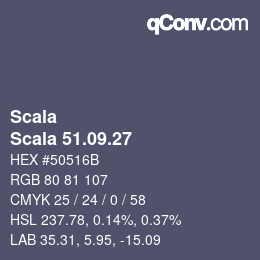 カラーコード: Scala - Scala 51.09.27 | qconv.com