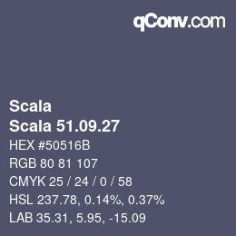 Color code: Scala - Scala 51.09.27 | qconv.com