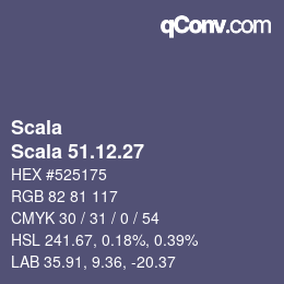 颜色代码: Scala - Scala 51.12.27 | qconv.com