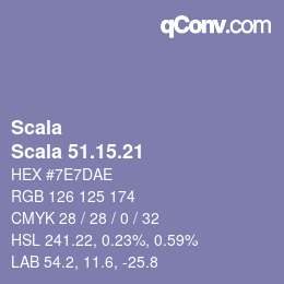 颜色代码: Scala - Scala 51.15.21 | qconv.com