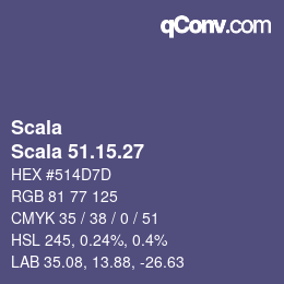 颜色代码: Scala - Scala 51.15.27 | qconv.com