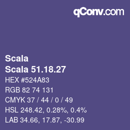 颜色代码: Scala - Scala 51.18.27 | qconv.com