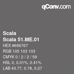 颜色代码: Scala - Scala 51.ME.01 | qconv.com