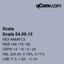 颜色代码: Scala - Scala 54.09.15 | qconv.com
