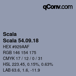 颜色代码: Scala - Scala 54.09.18 | qconv.com