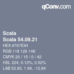 颜色代码: Scala - Scala 54.09.21 | qconv.com