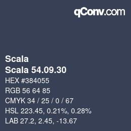カラーコード: Scala - Scala 54.09.30 | qconv.com