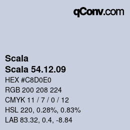 カラーコード: Scala - Scala 54.12.09 | qconv.com