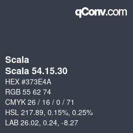 颜色代码: Scala - Scala 54.15.30 | qconv.com