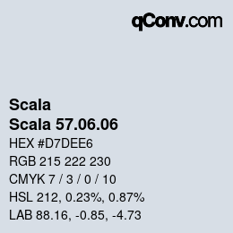 カラーコード: Scala - Scala 57.06.06 | qconv.com
