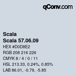 カラーコード: Scala - Scala 57.06.09 | qconv.com