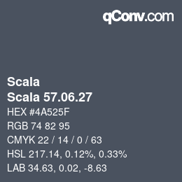 颜色代码: Scala - Scala 57.06.27 | qconv.com