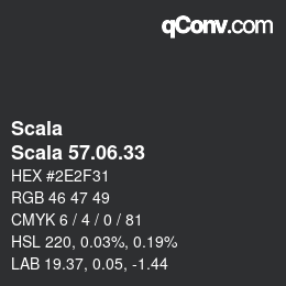 颜色代码: Scala - Scala 57.06.33 | qconv.com