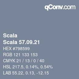 颜色代码: Scala - Scala 57.09.21 | qconv.com