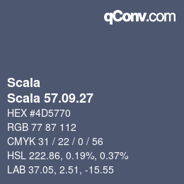 颜色代码: Scala - Scala 57.09.27 | qconv.com
