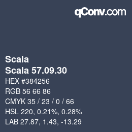 カラーコード: Scala - Scala 57.09.30 | qconv.com