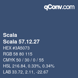 Color code: Scala - Scala 57.12.27 | qconv.com