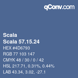 カラーコード: Scala - Scala 57.15.24 | qconv.com