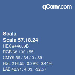 颜色代码: Scala - Scala 57.18.24 | qconv.com