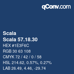 カラーコード: Scala - Scala 57.18.30 | qconv.com