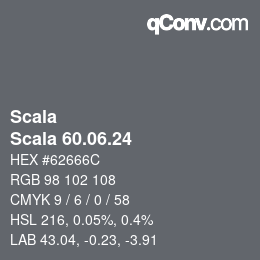 颜色代码: Scala - Scala 60.06.24 | qconv.com