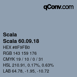 颜色代码: Scala - Scala 60.09.18 | qconv.com