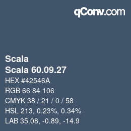 颜色代码: Scala - Scala 60.09.27 | qconv.com