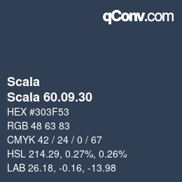 颜色代码: Scala - Scala 60.09.30 | qconv.com