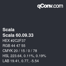 颜色代码: Scala - Scala 60.09.33 | qconv.com