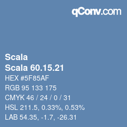 カラーコード: Scala - Scala 60.15.21 | qconv.com