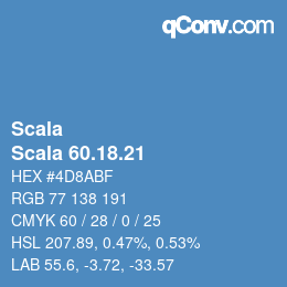 颜色代码: Scala - Scala 60.18.21 | qconv.com