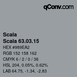 カラーコード: Scala - Scala 63.03.15 | qconv.com