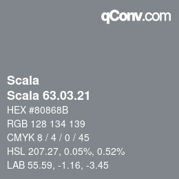 颜色代码: Scala - Scala 63.03.21 | qconv.com