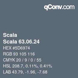 カラーコード: Scala - Scala 63.06.24 | qconv.com