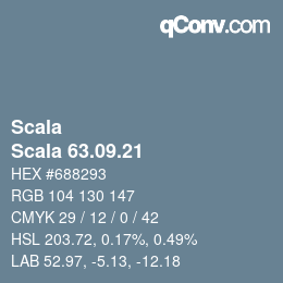 カラーコード: Scala - Scala 63.09.21 | qconv.com