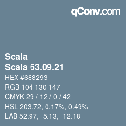 Color code: Scala - Scala 63.09.21 | qconv.com