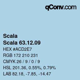 カラーコード: Scala - Scala 63.12.09 | qconv.com