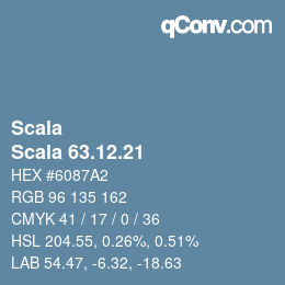 カラーコード: Scala - Scala 63.12.21 | qconv.com