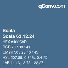 Color code: Scala - Scala 63.12.24 | qconv.com