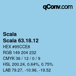 カラーコード: Scala - Scala 63.18.12 | qconv.com