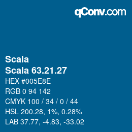 カラーコード: Scala - Scala 63.21.27 | qconv.com