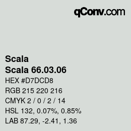颜色代码: Scala - Scala 66.03.06 | qconv.com