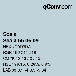 カラーコード: Scala - Scala 66.06.09 | qconv.com