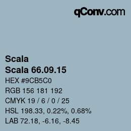 カラーコード: Scala - Scala 66.09.15 | qconv.com