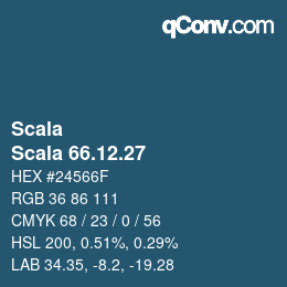 カラーコード: Scala - Scala 66.12.27 | qconv.com
